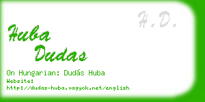 huba dudas business card
